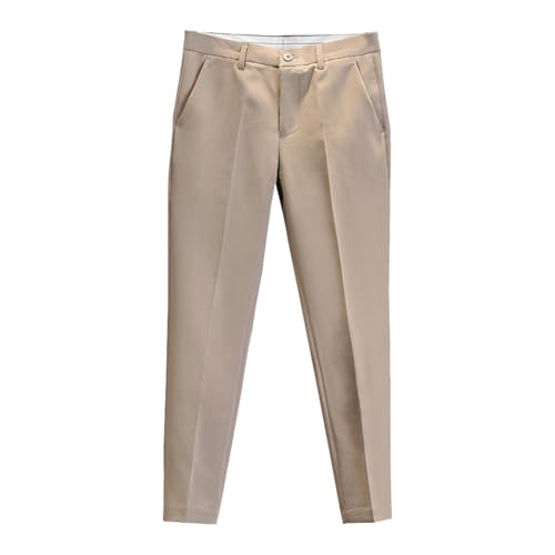 Summer Slim Fit Small Foot Casual Business Cropped Suit Pants Foam