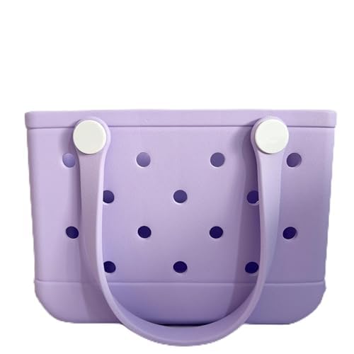 Rubber Tote Bag Small Beach Bag Waterproof Outdoor Tote Bag Portable Open Handbag for Sports Beach Boat Outdoor