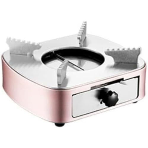 junbseアウトドア用品:アルコールストーブ/バーナー、小型、固形燃料タイプ、炎調節可能、コンパクト、軽量、持ち運びやすい、キャンプ、ハイキング、家庭用、業務用に最適、引き出し式。 (ローズゴールド)