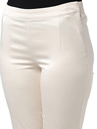 Image of GO COLORS Women Mid Rise Polyester Shiny Pant