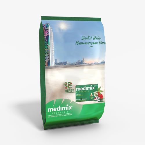 Medimix Ayurvedic Classic 18 Herbs Bathing Soap 10 gms (Combo pack of 60) | Natural Oils For Healthy & Protected Skin | Shop Herbal | Natural | Paraben-free & Sulphate-free | 100% Vegan