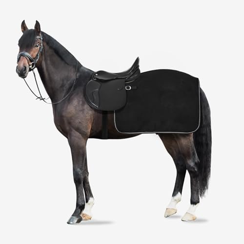 Image of Horze Kiel Fleece Quarter Sheet - Black - Horse