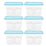 Yardenfun 6 Pezzi Contenitori Riutilizzabili per Assorbire Umidità Scatole di Plastica Anti-perdita per Armadi e Bagno Supporto Ricaricabile per Deumidificatore Interni