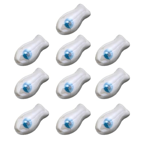 Pack Of 10 Colorful Ceramic Fish Beads Hand Painted Spacers For Jewelry Crafts