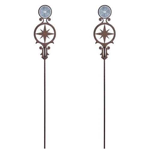 Touch of Class Pathways Driveway Marker, Compass Star, Bronze, Set of 2