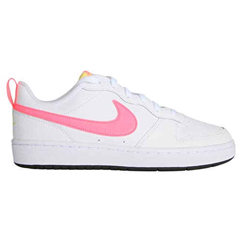 Nike Court Borough Low 2 GS Trainers BQ5448 Sneakers Shoes (UK 5.5 us 6Y EU 38.5, White Sunset Pulse Light zitron 108)2