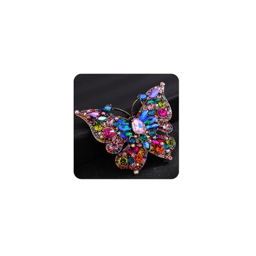 Image of Huge Crystal Beads Winged Butterfly Brooch for Women Men Unisex Brooch Pin for Special Occasion Wedding Suit Dress