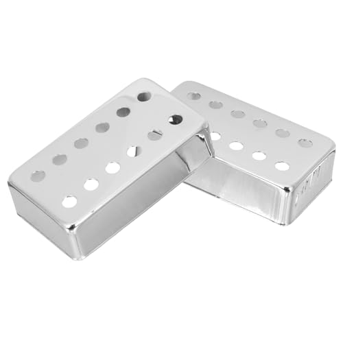 EPIGEIST 2個 ハムバッカー用ピックアップカバー 銅製エレキギター用 シルバー 耐久性と簡単装着 楽器メンテナンスに