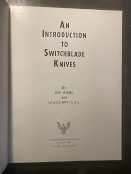 Paperback An introduction to switchblade knives: Over 100 Pictures - Many in Full Color Book