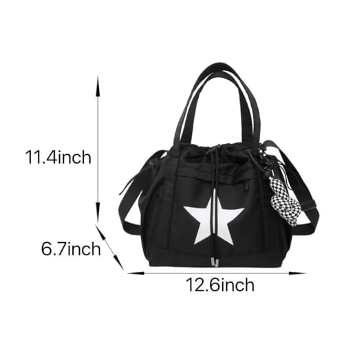 Bolso cruzado Y2K estilo grunge con colgante de estrella miniatura 6
