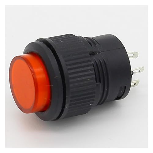 Interrupteur à bouton-poussoir autobloquant 16mm avec LED rouge pour circuit électrique Lot de 3