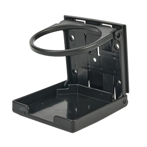 Portavasos plegable plástico negro para carro miniatura 1