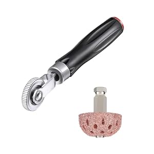 2PCS Tire Patches Tools, Tire Patch Roller and Tungsten Buffer Wheel, Multi-Size Tire Repair Grinding Heads, Universal Tire Patching Polishing Accessory for Car Motorcycle (38 mm)