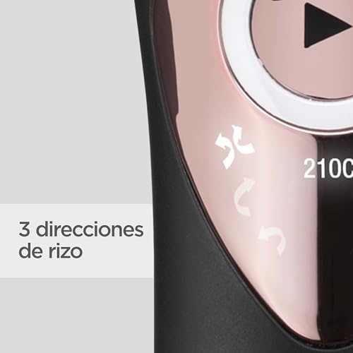 Miniatura 5 de Babyliss Rizador Curl Secret Lite - Rizador Automático, Peinado Rápido Y Sencillo, 5 Ajustes De Calor Hasta 210 , Ondas Sueltas, Rizos Duraderos, Peinados Fáciles, Negro Y Oro Rosa, C1031e