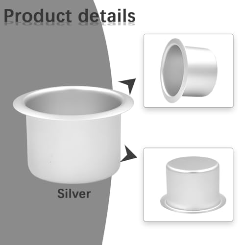 Portavasos para vehículo aluminio 2 piezas universal miniatura 6