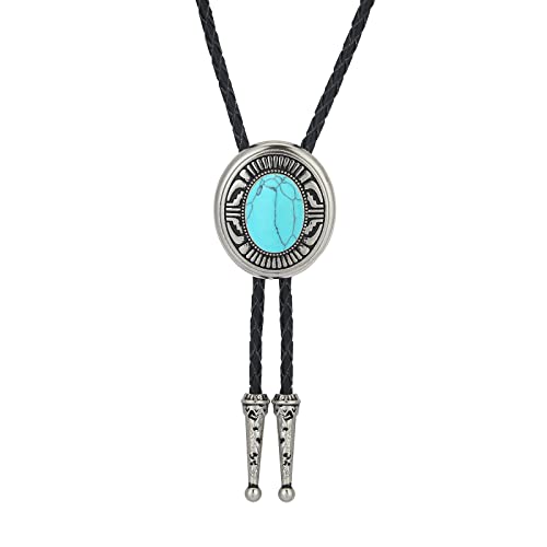 Image of Btilasif Bolo Tie- Tiger Eye Stone Bolo Tie Leather Necktie Western Jewelry Accessories for Women Men