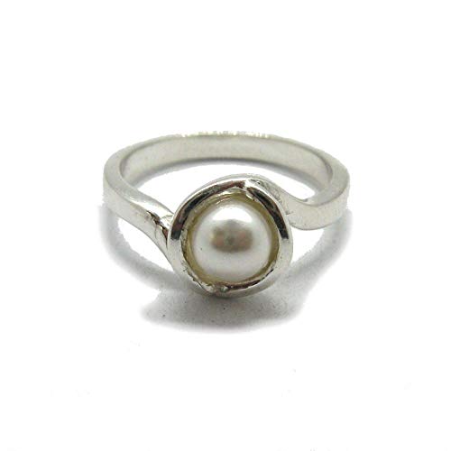 Bague en argent 925 perle 6mm Empress bijoux femme nacre véritable
