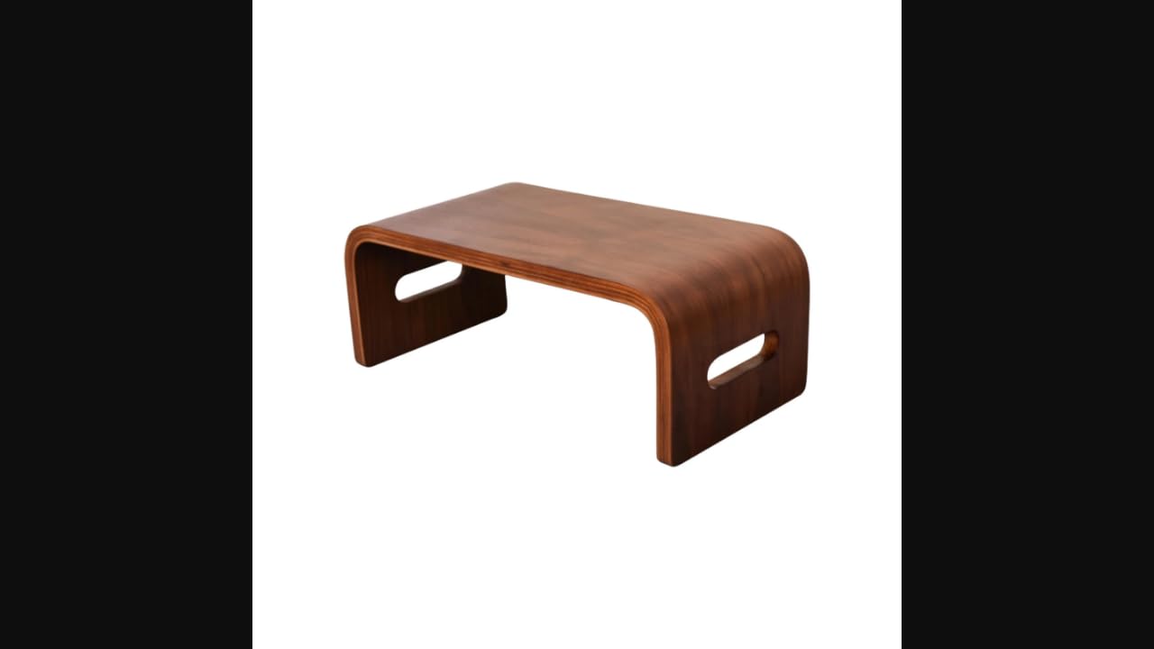 Enakshi® Wooden Stool, hardwood, walnut color, space-saving, footrest, home, living room Walnut B 40 * 20 * 15cm|Home & Garden | Furniture | Sofas Loveseats & Chaises-image-25