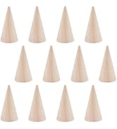 NBEADS 12 Stk. Holzkegel Ringhalter, Kegelförmige Fingerring ständer Ringständer Schmuck anzeige ...