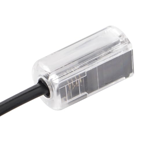 Orivin 2 Stück RJ9 4P4C Telefon-Schwenkkopf RJ11 Hörerkabel-Verwicklungslöser 0,3 m Schwarz für Festnetztelefone Büro Zuhause