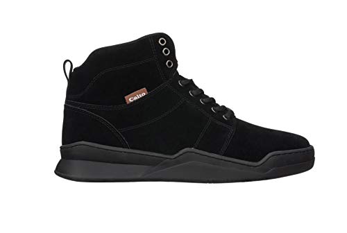 CALTO Men's Invisible Height Increasing Elevator Shoes - Black Athletic Ankle Top Sneaker Boots - 2.6 Inches Taller - H3124- Size 12 D(M) US2