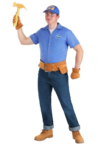 Disney Wreck It Ralph Fix It Felix Men's Costume - Shirt, Belt, Hat, Gloves - Movie-Inspired Character Outfit M