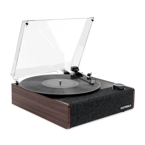 Victrola Eastwood II Record Player with Speakers – Bluetooth 5.1 and Vinyl Stream Technology, Vintage Style 3-Speed Vinyl Player, Audio Technica AT-3600LA Cartridge (Espresso) - Les Beatles, Paul McCartney, John Lennon, RIngo Starr, George Harrison Victrola Eastwood II Record Player with Speakers – Bluetooth 5.1 and Vinyl Stream Technology, Vintage Style 3-Speed Vinyl Player, Audio Technica AT-3600LA Cartridge (Espresso)
