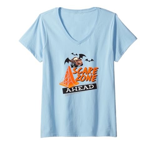 T-shirt Disney Halloween col V femme imprimé Mater Scare Zone original