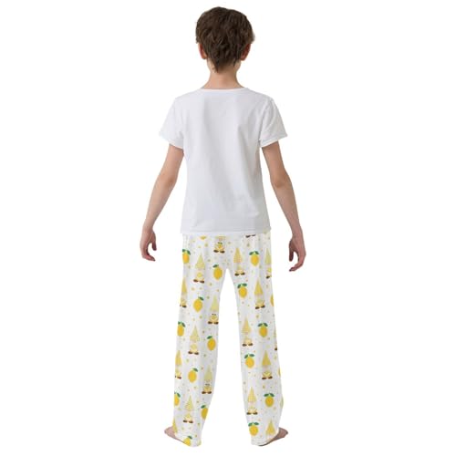 Mango Gnome Boys Long Pants Soft Trousers Elastic Waist Kids Lounge Bottoms with Pockets S-XL3