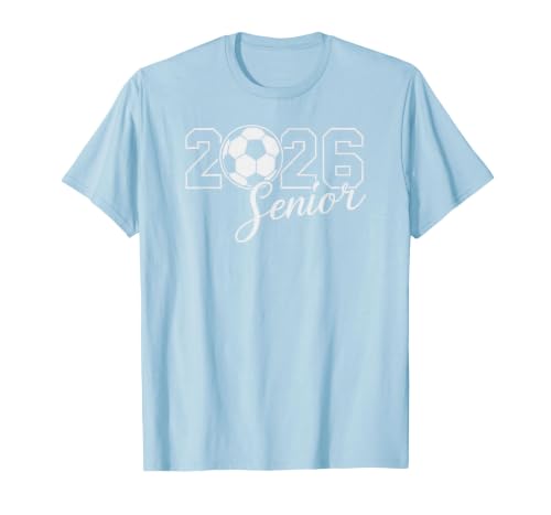 Senior 2026 Soccer Mom High School Graduation Outfit Proud T-Shirt, Men, Baby Blue, Medium