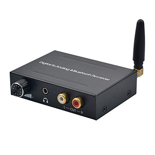 Digital-to-analog Audio Converter with Bluetooth Receiver, 192KHz, DAC Digital SPDIF Coaxial Optical Conversion To L/R RCA, for PS4 HD DVD Home Theater System