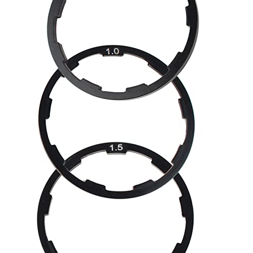 Distanzring für Kassette 3 Stück, Fahrrad Kassette Spacer Aluminiumlegierung Unterlegscheibe Zahnkranz Innenlager Achsscheiben Dichtung für Fahrradnaben Mountainbike Rennrad 1mm+1.