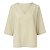 Women's Classic Version of Short Sleeve Crewneck Loose Printed T Shirt (Khaki, XXXL) #2