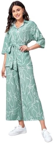 GRECIILOOKS Womens Casual Rayon Blend Regular Fit Co-Ord Set