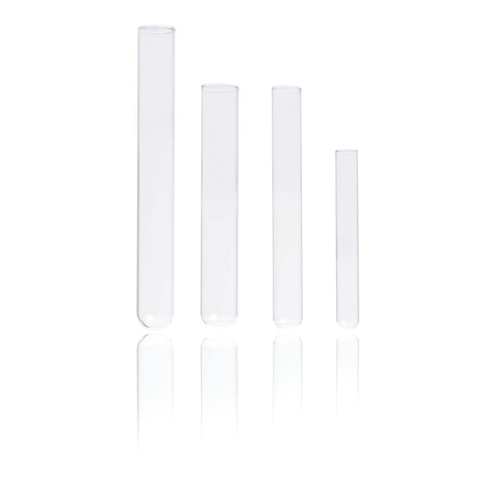 Kimax 73500-1075 N-51A Borosilicate Glass 4mL Disposable Culture Tube, with Rim Top, Clear (Case of 1000)