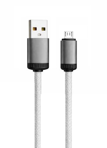 Image of USB A To Micro USB (V8) Nylon Braided Fast Charging & Data Cable, Micro Cable Durable Reinforced Connectors Compatible With Mi /Samsung /Oppo /Vivo /Tecno /Honor /Infinix /Lava /Motorola /Nokia