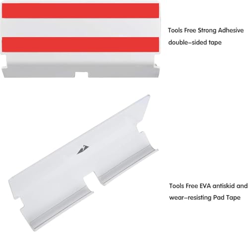 Image of Adhesive Wall Phone Tablet Holder Mount Stand for Tablet Smartphones eReader Wall Holder Mount (White)