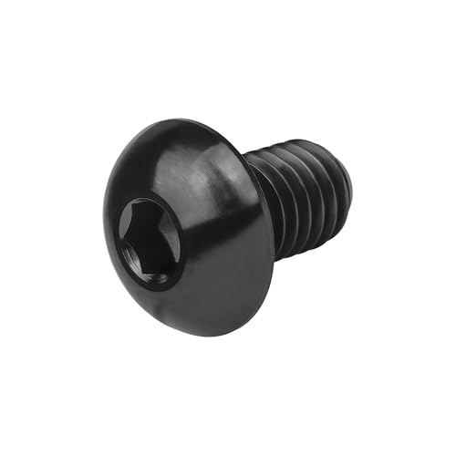 Image of Titanium Bolt M3 8 10 12 15mm Allen Key Head Screws for Bicycle Pack of 4 (Black, M3x8mm)