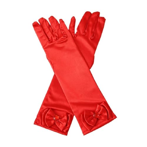 Guantes de satén para disfraces de princesa y comunión 2