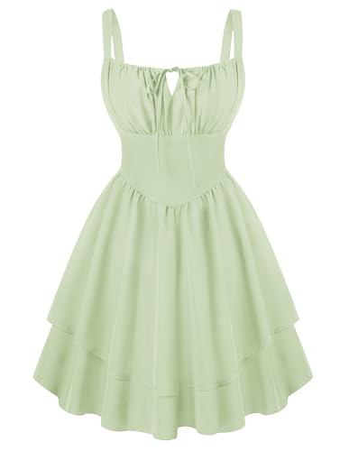 Image of Scarlet Darkness Corset Mini Dress for Women Teens 2026 Summer Ruffle Sundress Graduation Homecoming Dresses