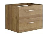 Meuble sous vasque Mdf, Panneau et dérivés de bois Naturel clair