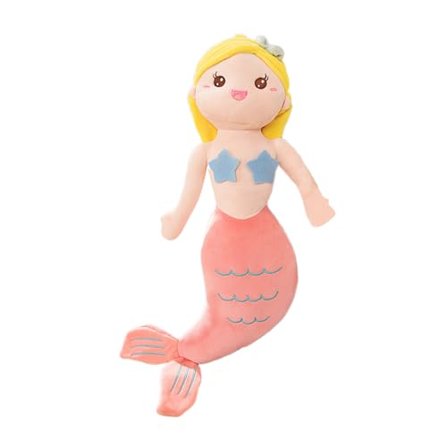 TEMOOUES Cojín de peluche con diseño de sirenas, para dormitorio, sofá, decoración del hogar