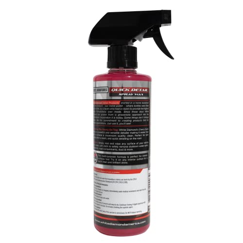 Schultz Laboratories White Diamond Cherry Scented Quick Detail Spray, 16 Oz All Purpose Spray Cleaner, Safe For Interior & Exterior Use #TOP1