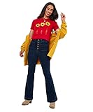 Schöner Blumendruck Joe Browns Damen T-Shirt mit wachsenden Sonnenblumen Hemd, rot, 38