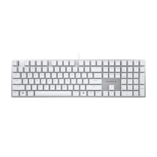 CHERRY KC 200 MX, mechanische Office-Tastatur, Deutsches Layout (QWERTZ), edles Design mit eloxierter Metallplatte, kabelgebunden, MX2A Brown Switches, Schwarz/Bronze