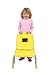 Creative Colors 16CHRB-YL-TL Split-Bucket Chair, Ball Glides, 16" Height, Yellow Seat and Back, Teal Frame