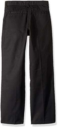 dickies boy39s flexwaist flat front straight leg school uniform pants  adjustable uniform trousers for schoolwear