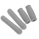 PEPLAYTAL 4 Stück Krückenteile Und Kappen Gehhilfengriffe Unterarm Krückenpolster Ersatz Gehstockgriffabdeckung Gummi Krückenhandgriff Krückengriffpolster Krückengriffgriffe Grau