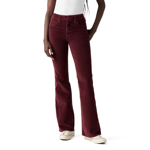 Levi's Women's 726 High Rise Flare Jeans (Also Available in Plus), Merlot (Corduroy - Stretch), 27 Short, Standard