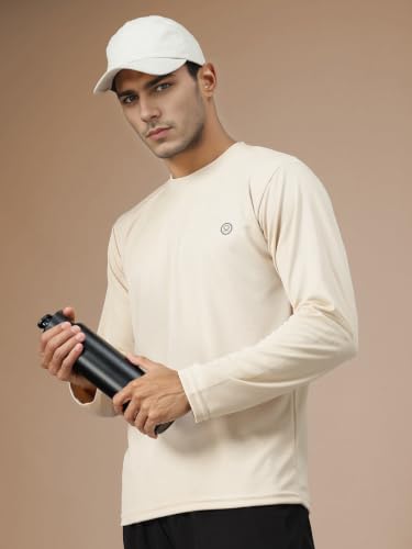 Image of CHKOKKO Gym T Shirts for Men Workout Solid Quick Dry Sports Men T-Shirts Breathable Lightweight Full Sleeve Regular Fit Round Neck Running Stylish Tshirt for man